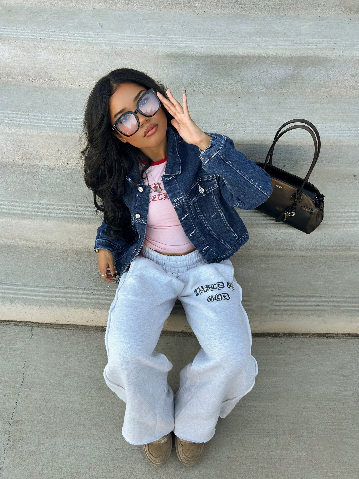 GRACE LAYER BAGGY SWEATPANTS - Prayers Avenu ​