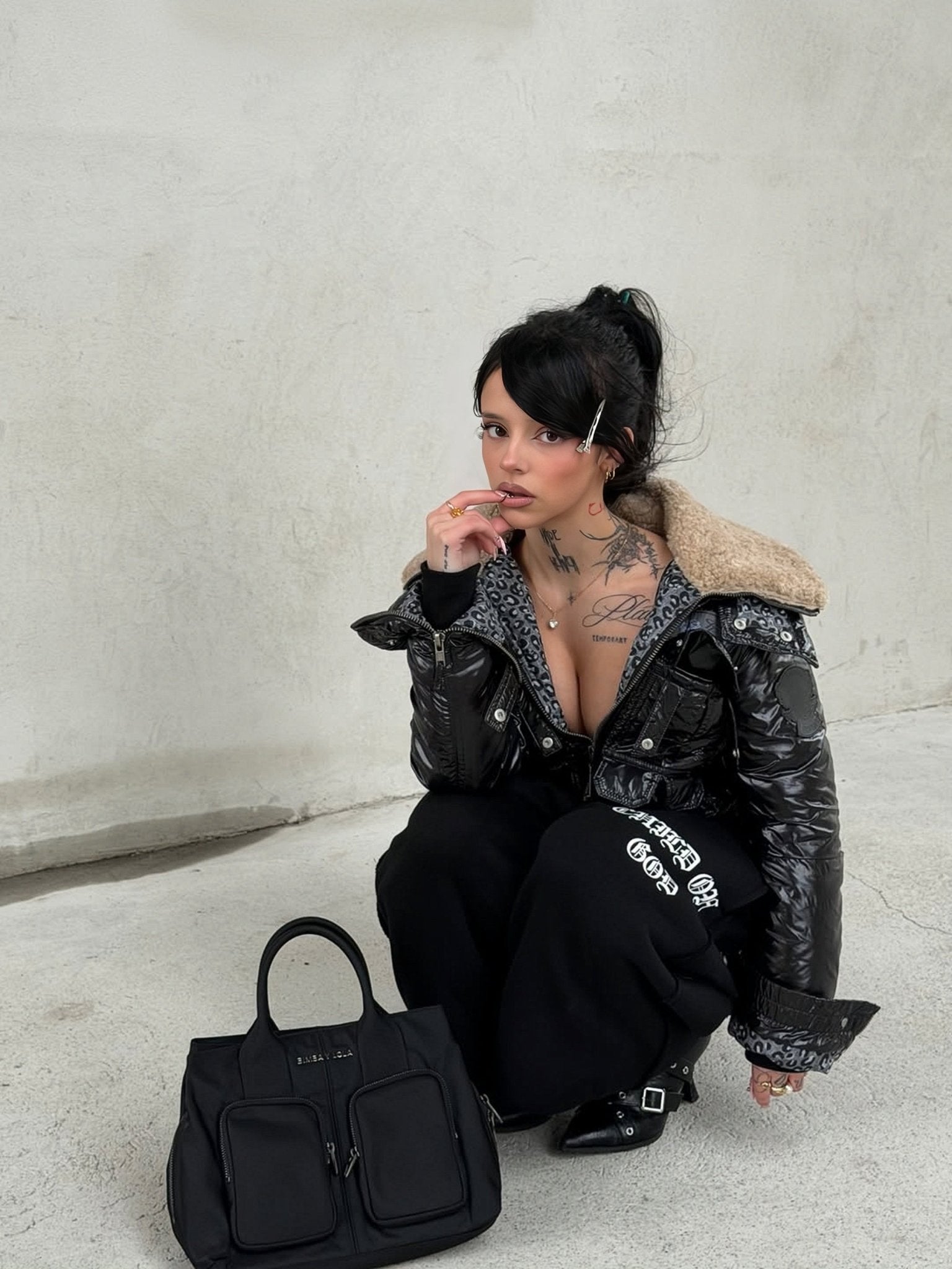 GRACE LAYER BAGGY SWEATPANTS - VOID - Prayers Avenu ​