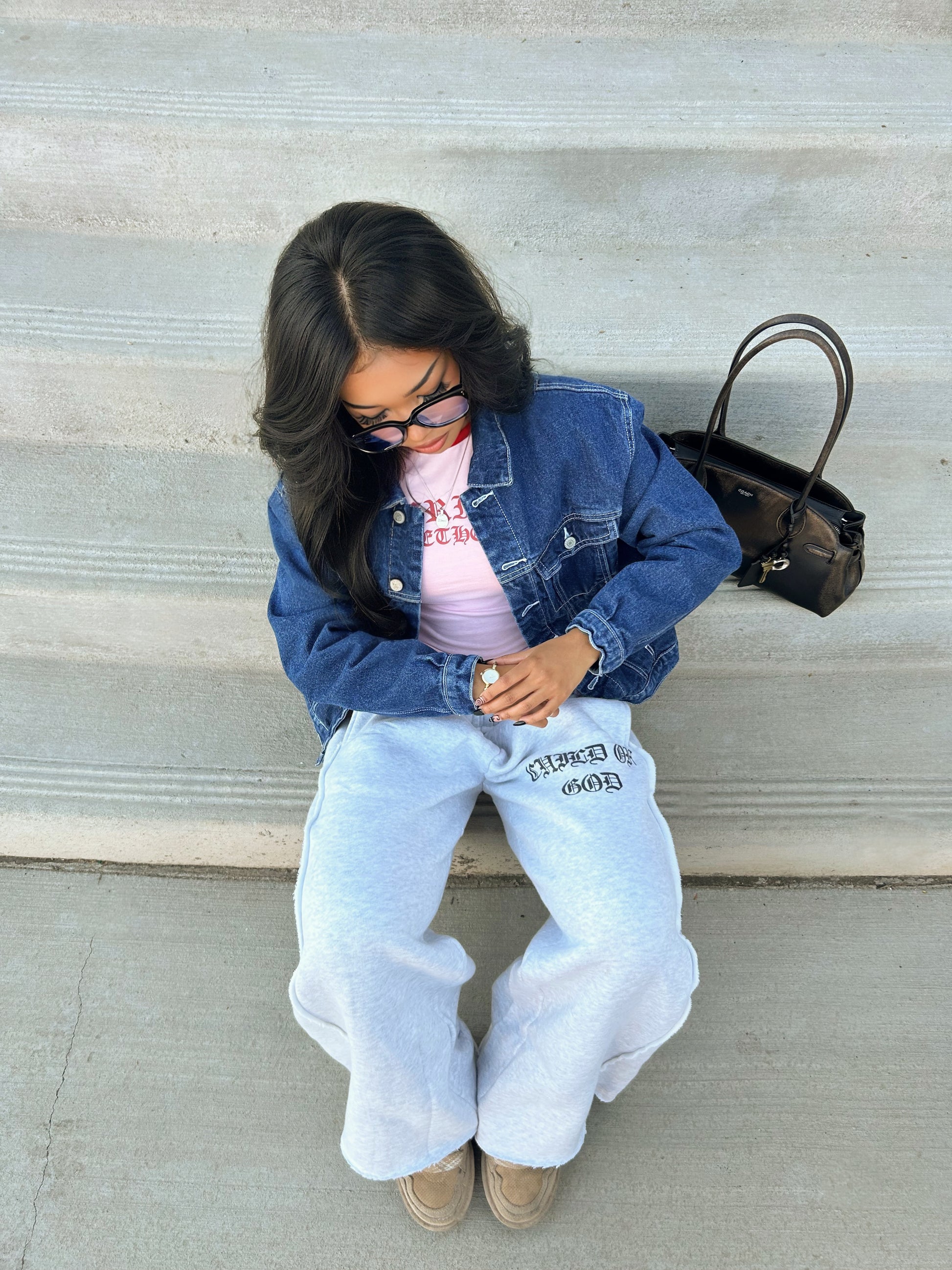 GRACE LAYER BAGGY SWEATPANTS - Prayers Avenu ​