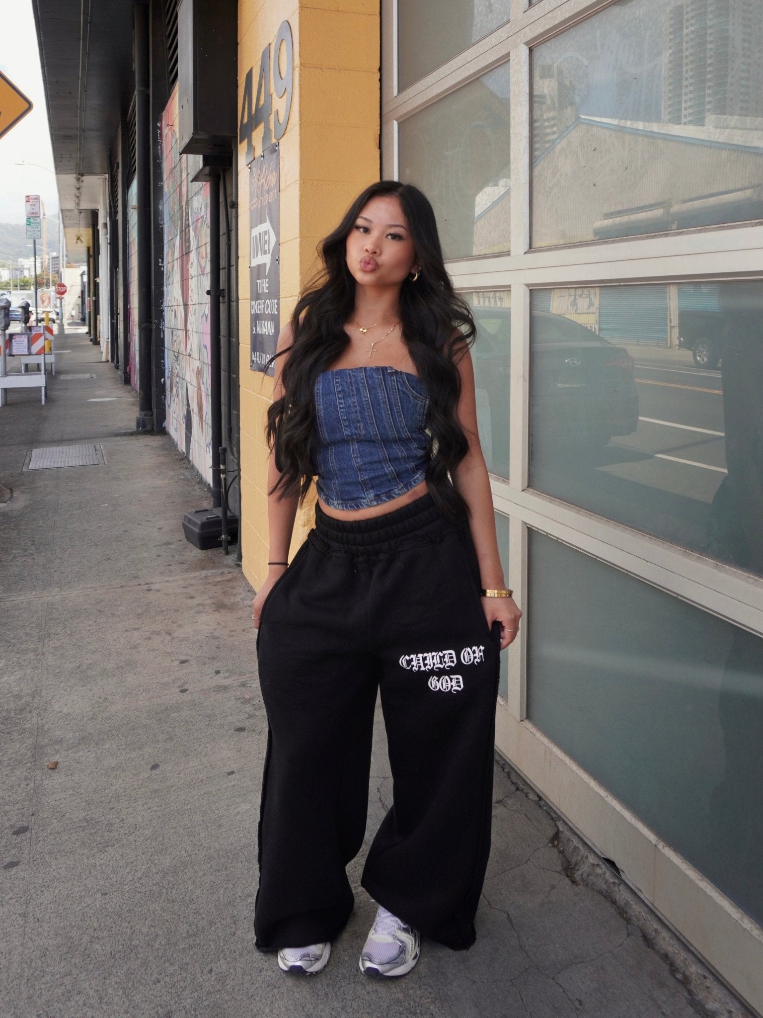 GRACE LAYER BAGGY SWEATPANTS - VOID - Prayers Avenu ​