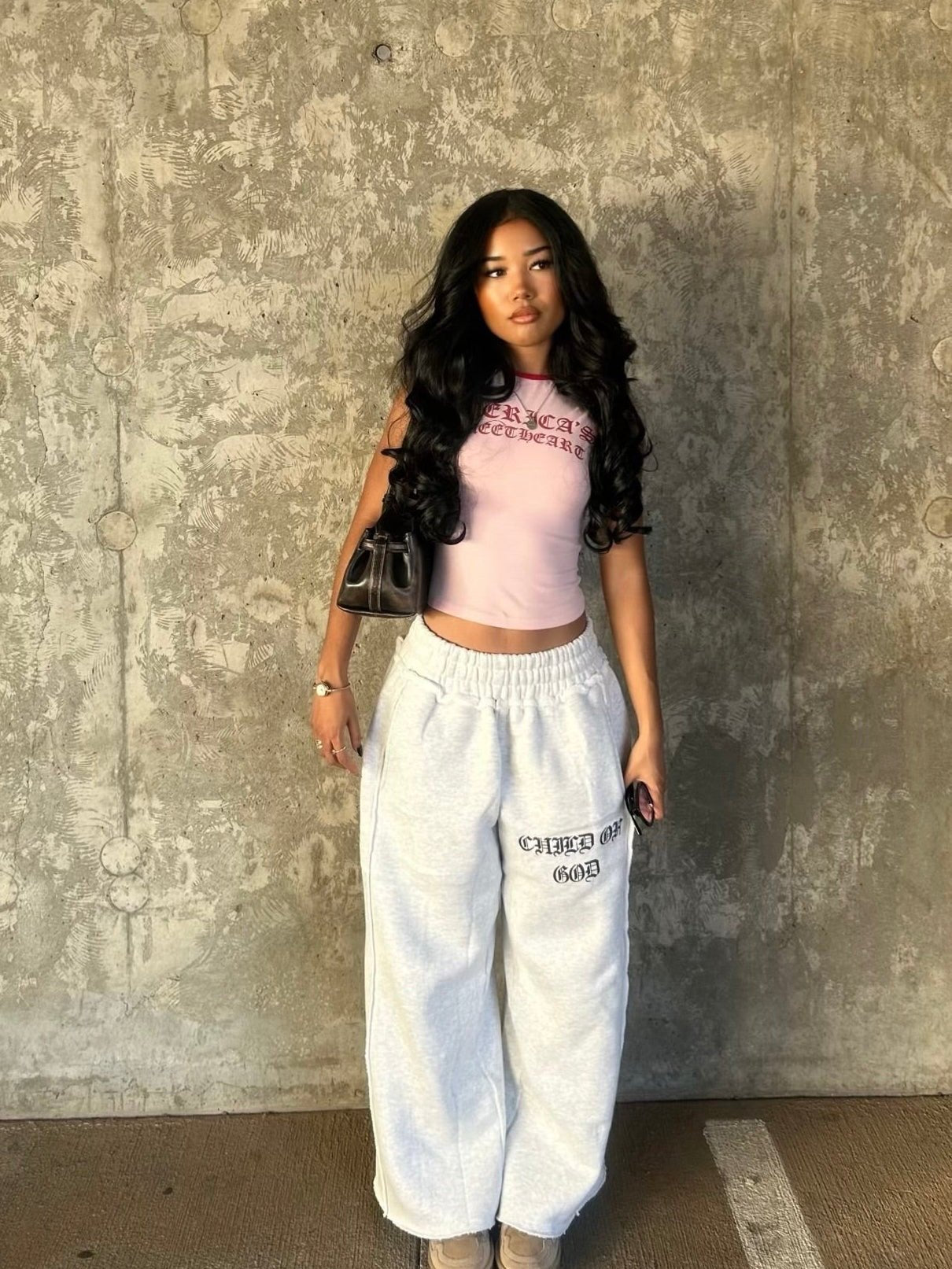 GRACE LAYER BAGGY SWEATPANTS - Prayers Avenu ​