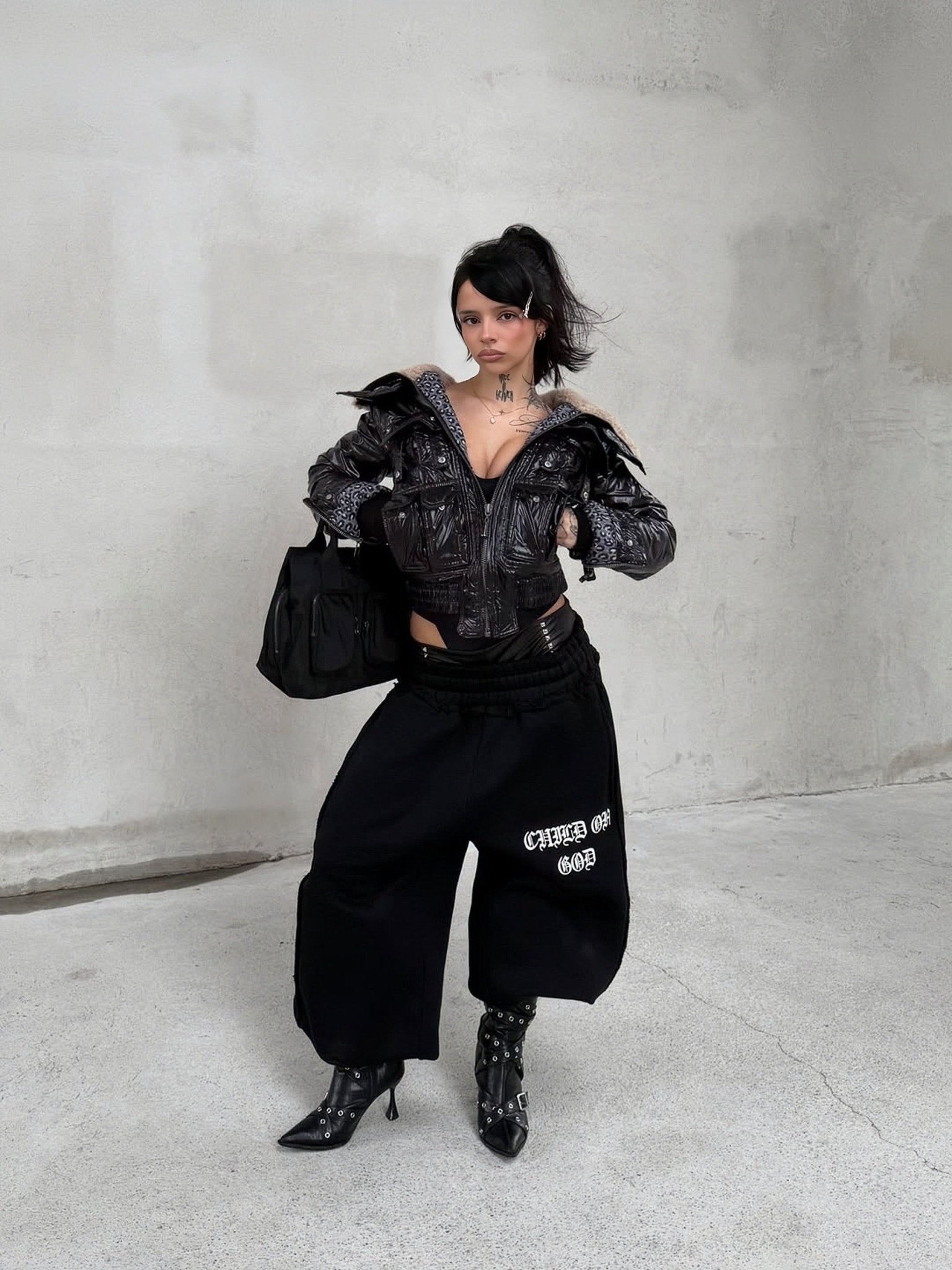 GRACE LAYER BAGGY SWEATPANTS - VOID - Prayers Avenu ​