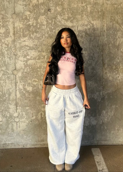 GRACE LAYER BAGGY SWEATPANTS - Prayers Avenu ​