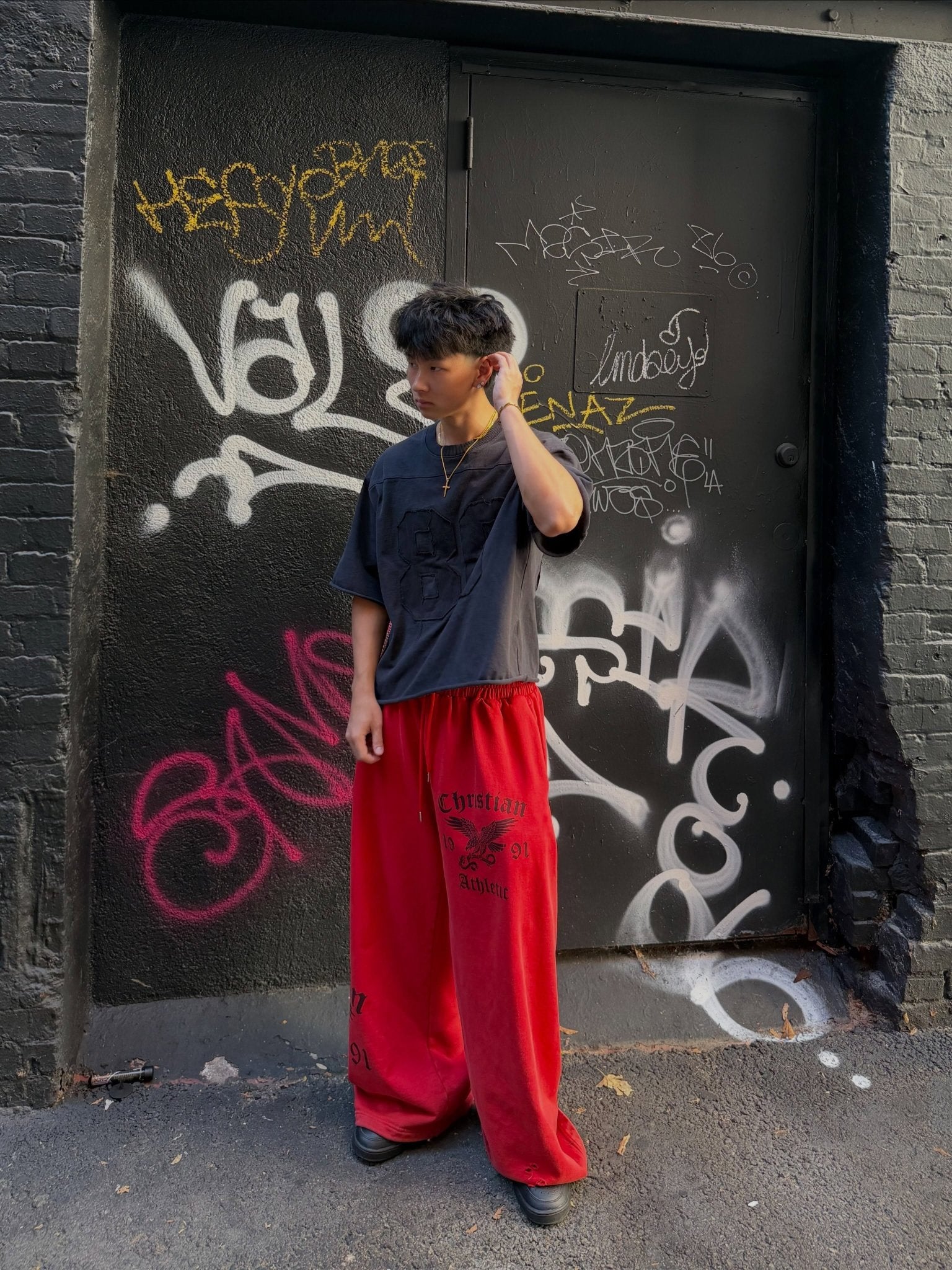 FIRE SPIRIT BAGGY SWEATPANTS - Prayers Avenu ​