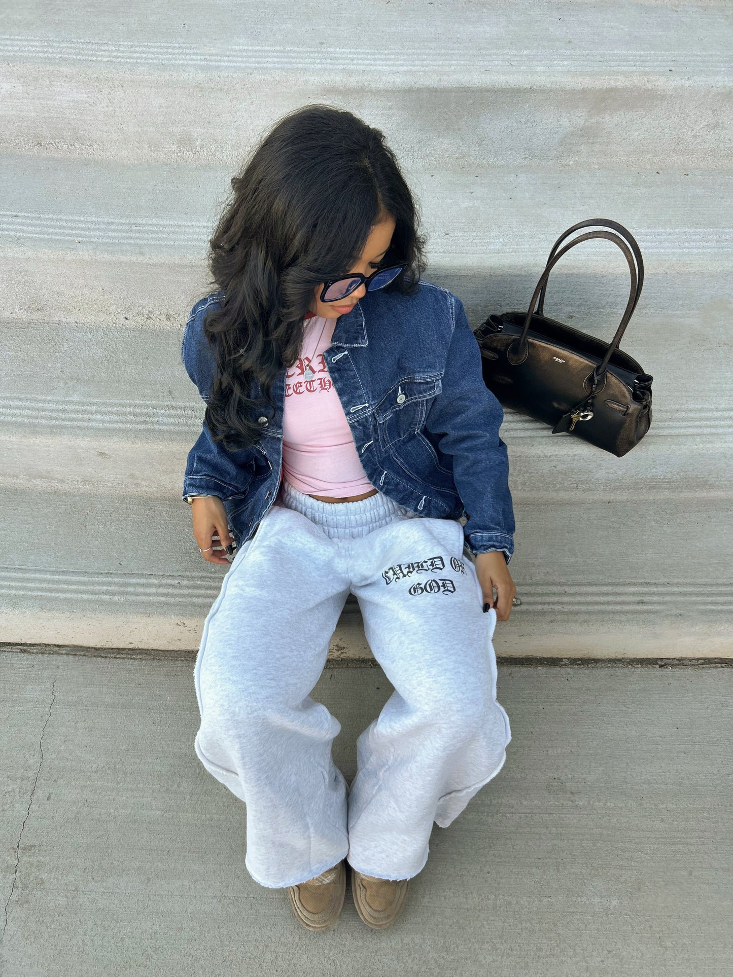 GRACE LAYER BAGGY SWEATPANTS - Prayers Avenu ​