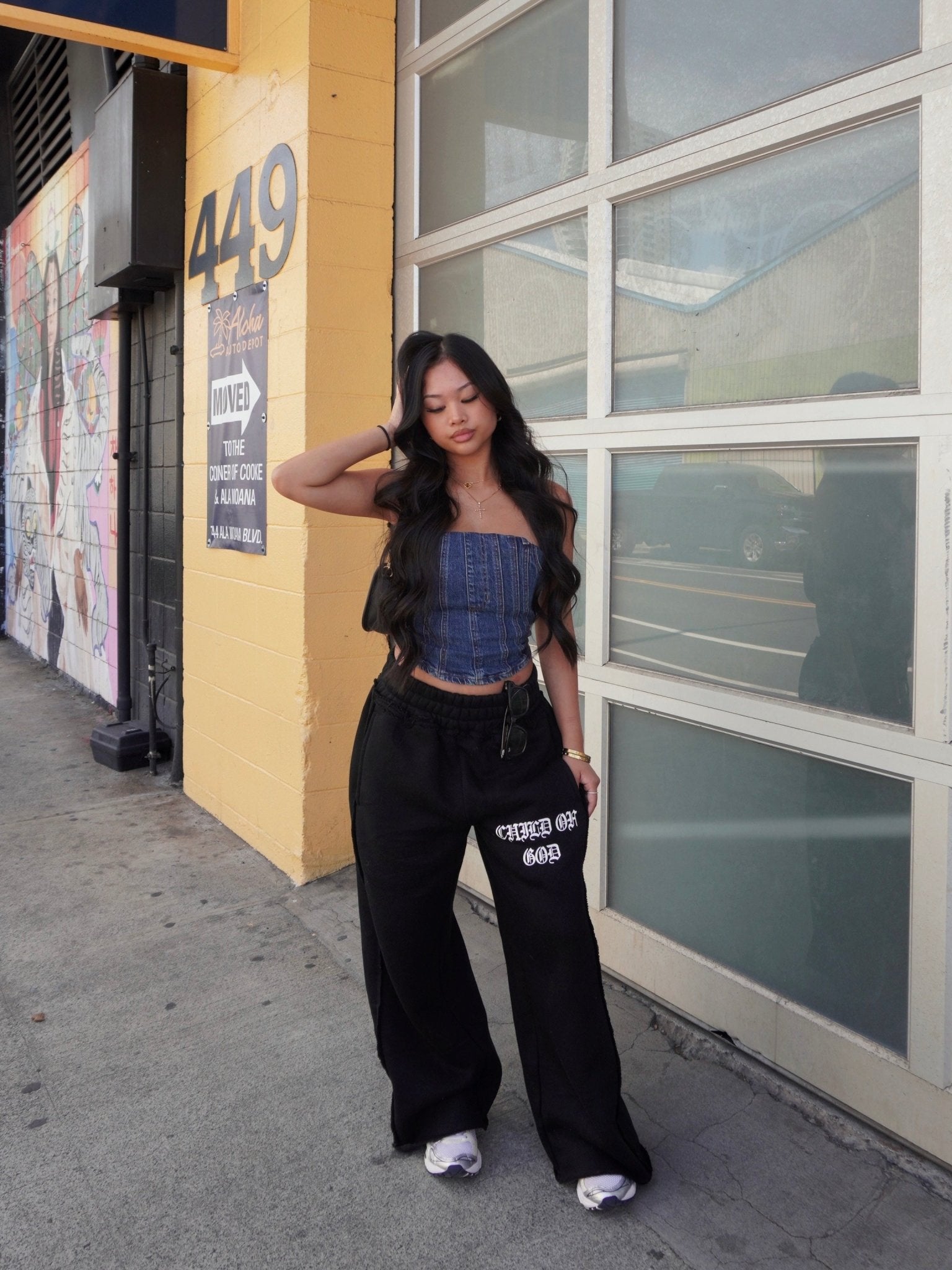 GRACE LAYER BAGGY SWEATPANTS - VOID - Prayers Avenu ​