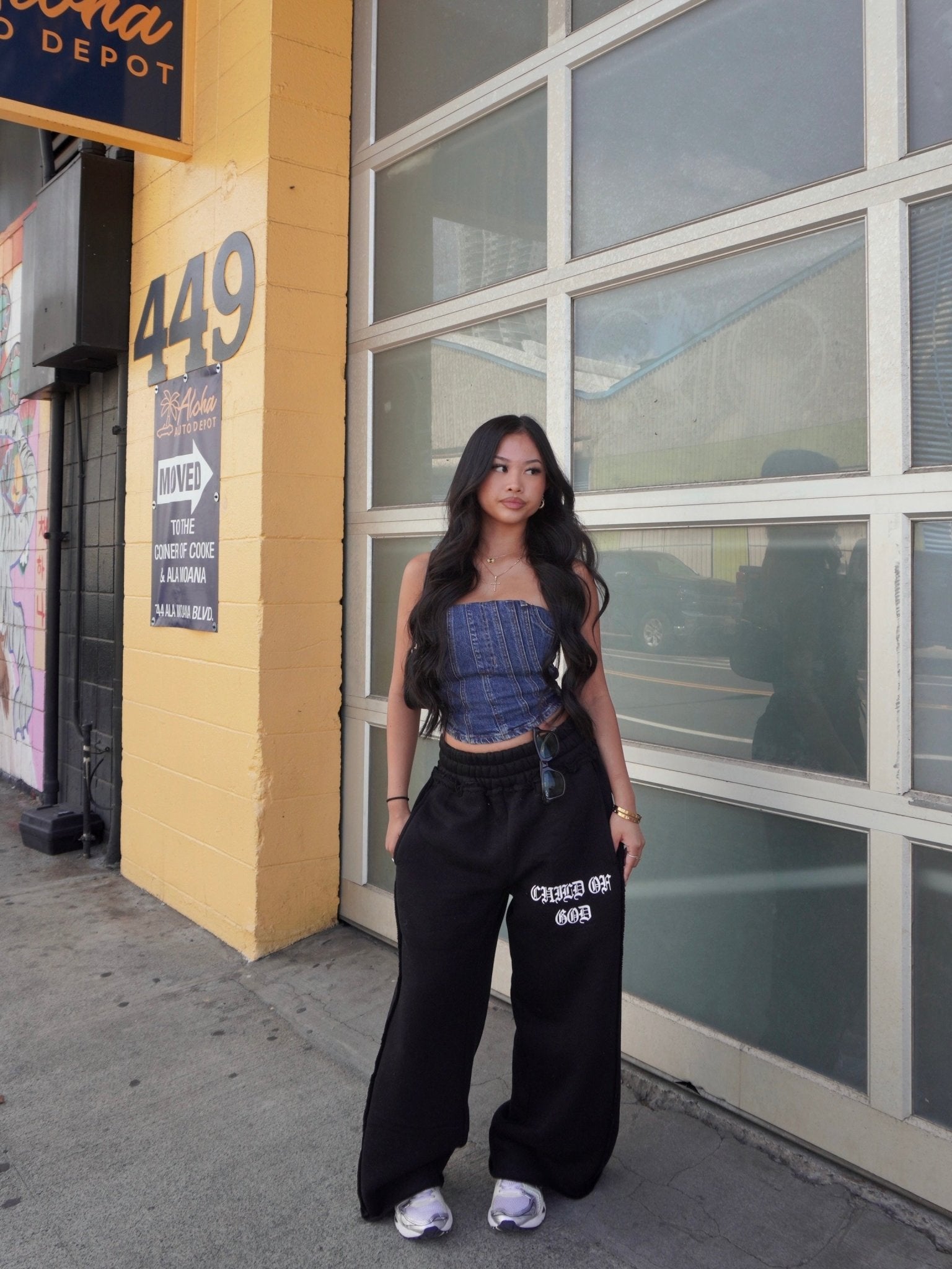 GRACE LAYER BAGGY SWEATPANTS - VOID - Prayers Avenu ​