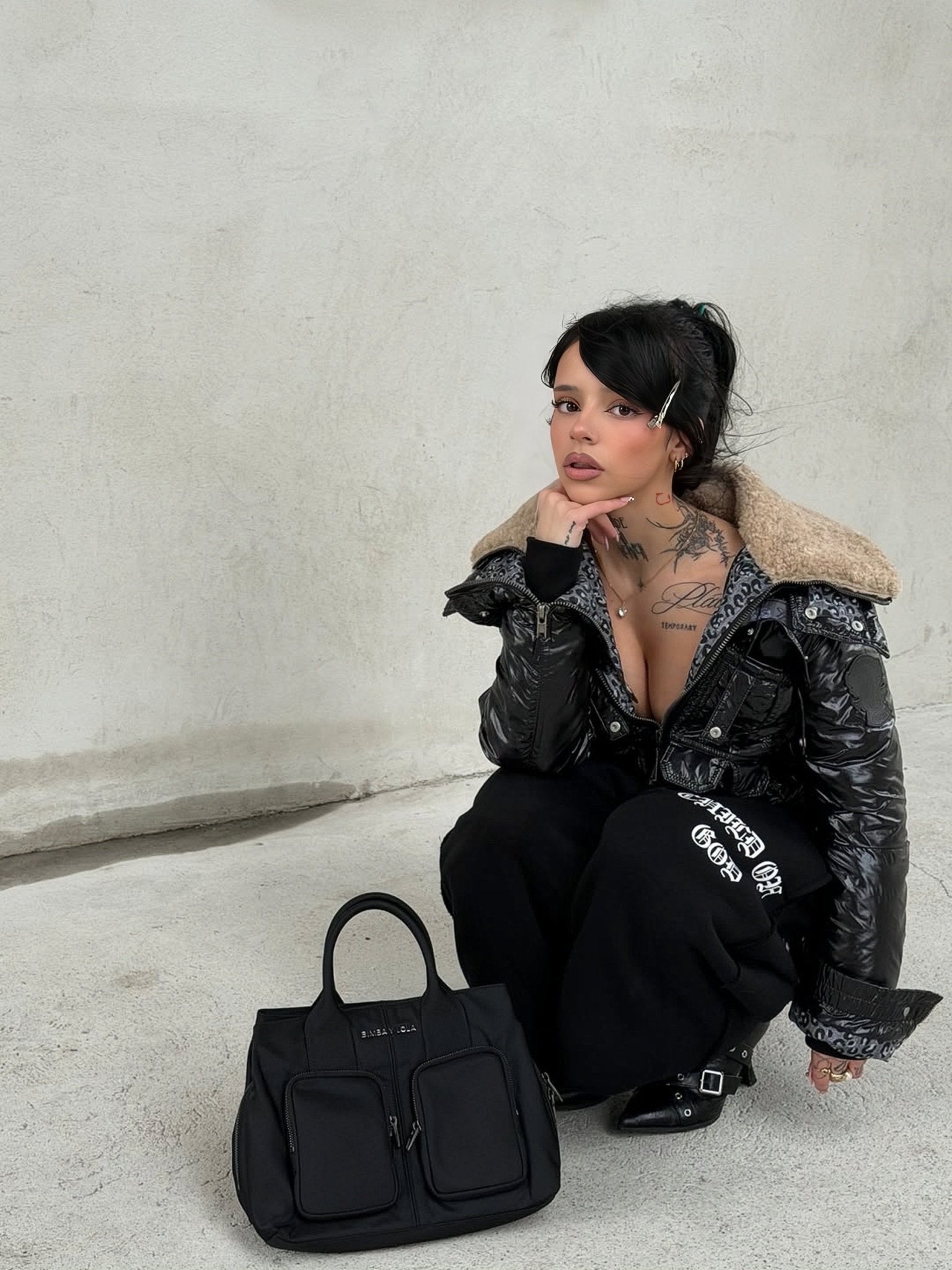 GRACE LAYER BAGGY SWEATPANTS - VOID - Prayers Avenu ​