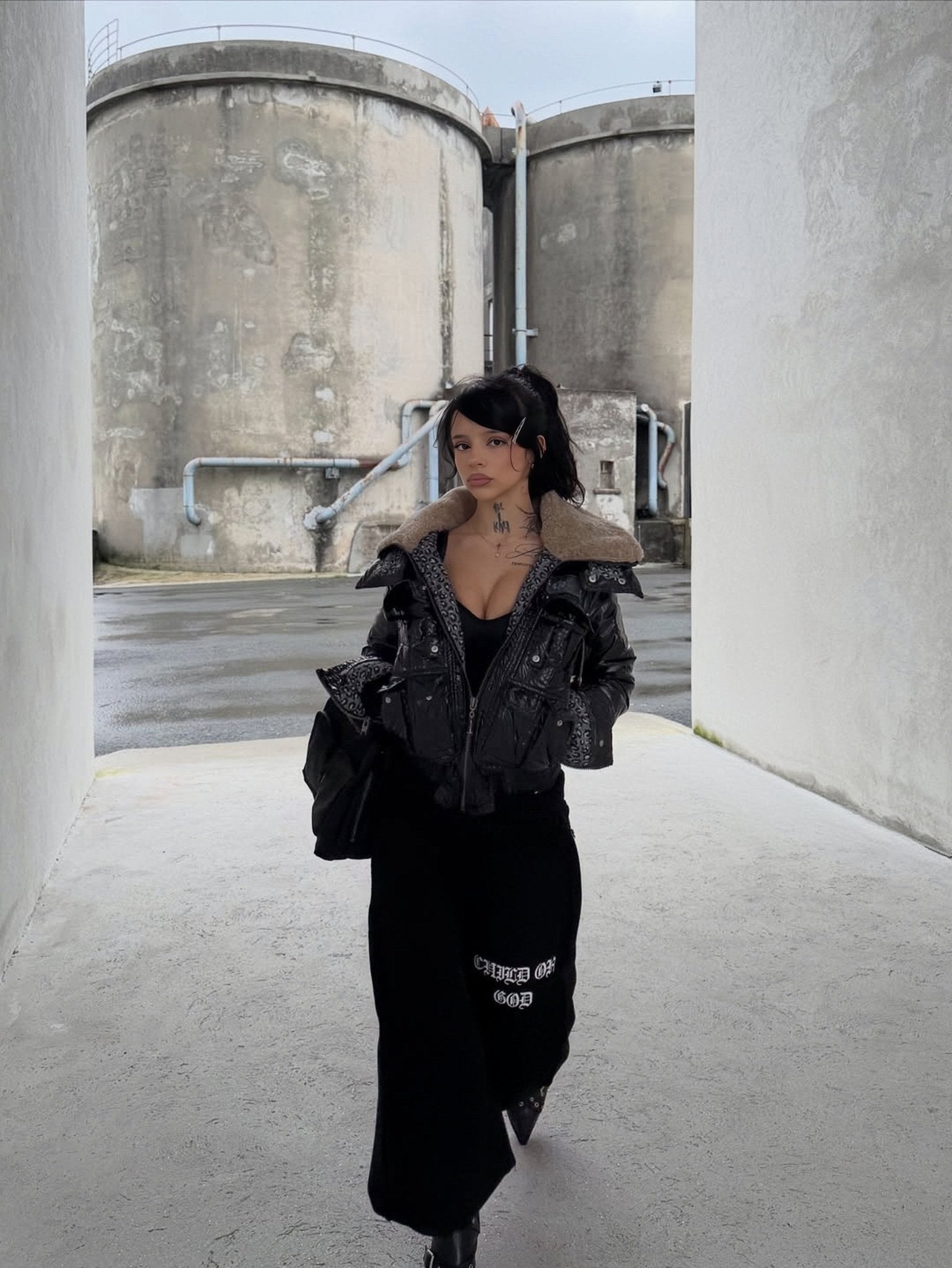 GRACE LAYER BAGGY SWEATPANTS - VOID - Prayers Avenu ​