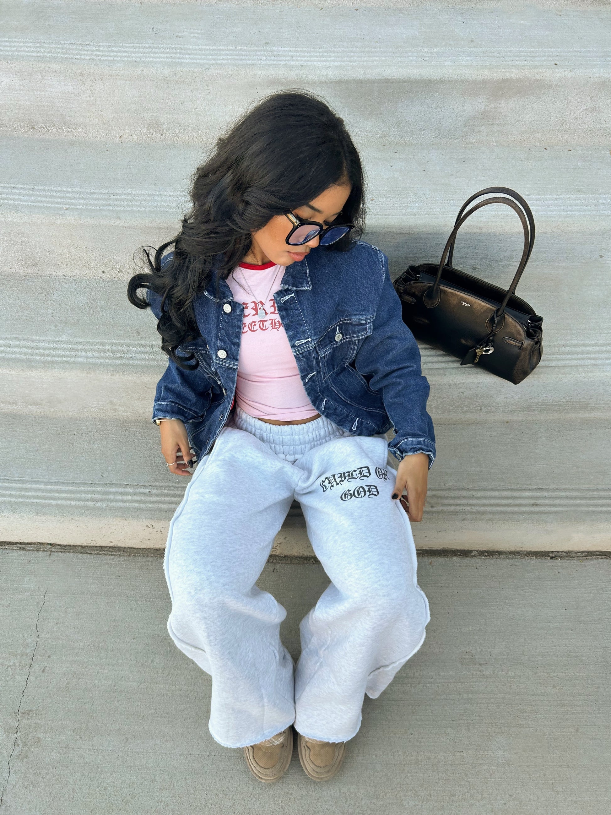 GRACE LAYER BAGGY SWEATPANTS - Prayers Avenu ​