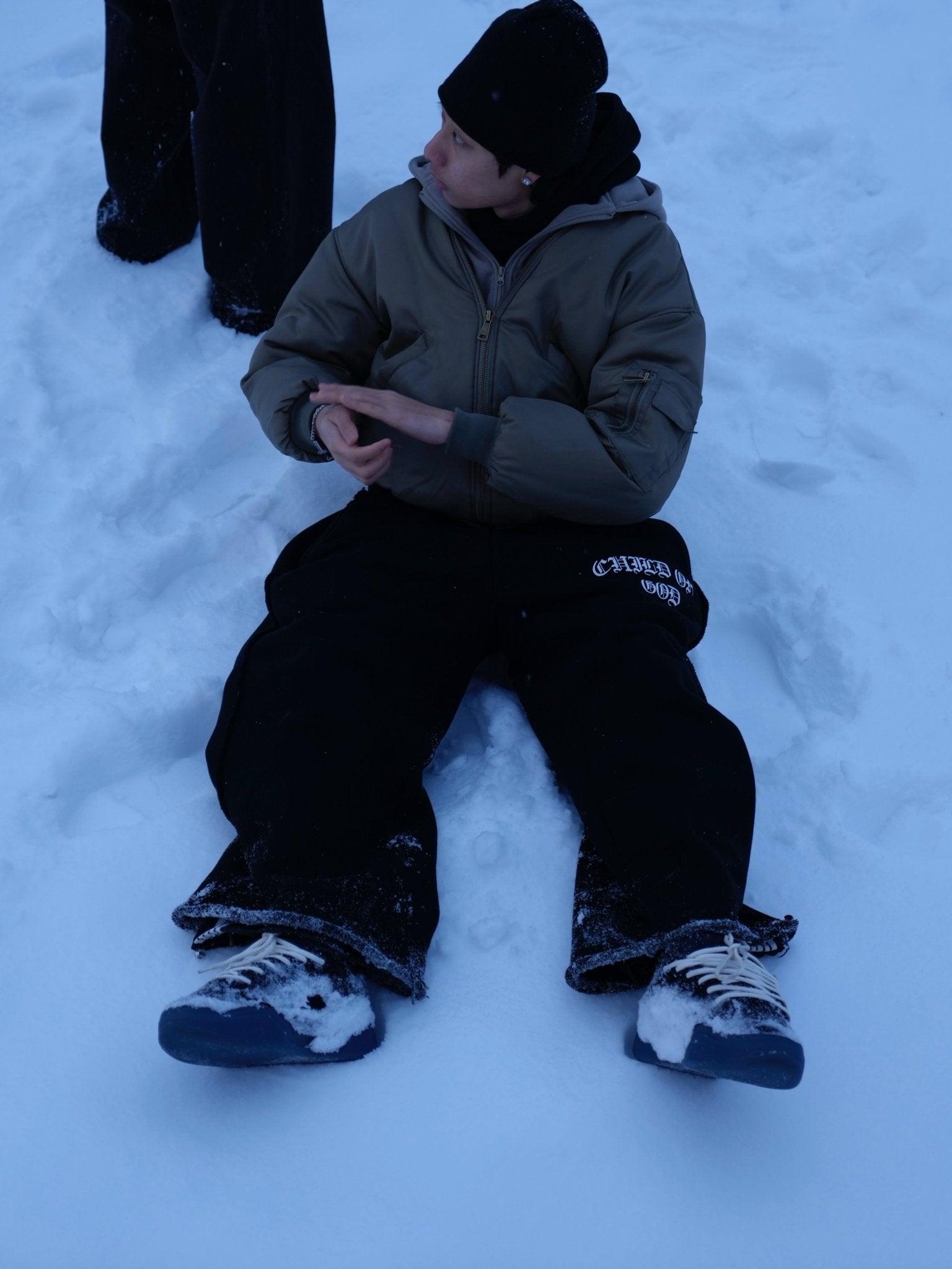 GRACE LAYER BAGGY SWEATPANTS - VOID - Prayers Avenu ​