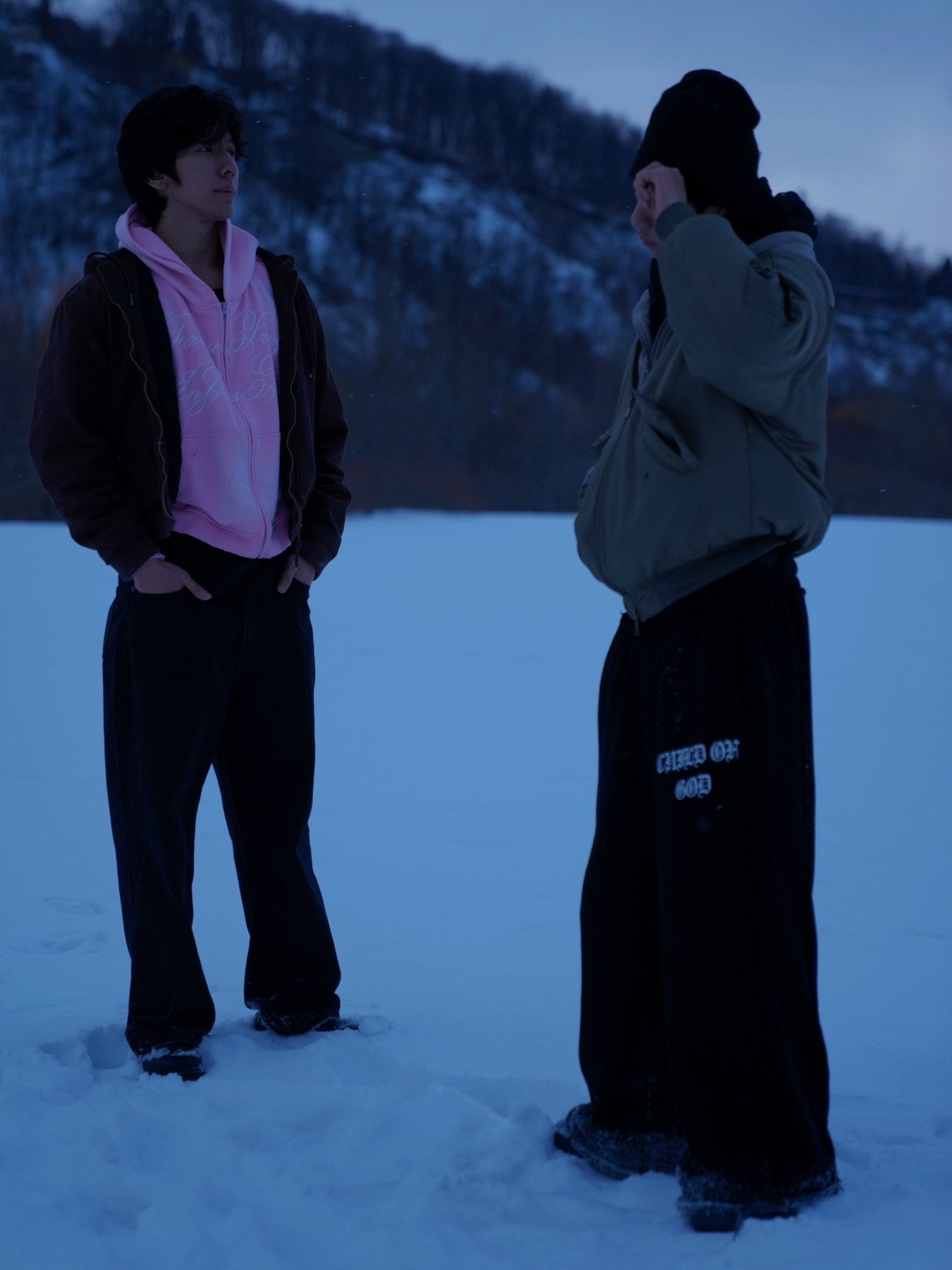 GRACE LAYER BAGGY SWEATPANTS - VOID - Prayers Avenu ​