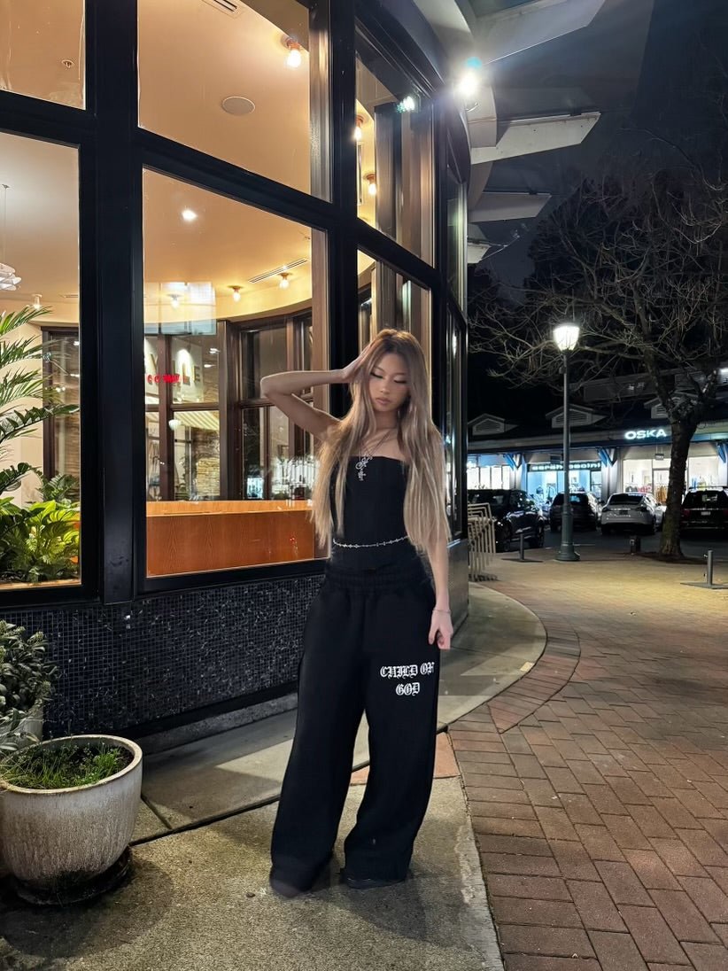 GRACE LAYER BAGGY SWEATPANTS - VOID - Prayers Avenu ​