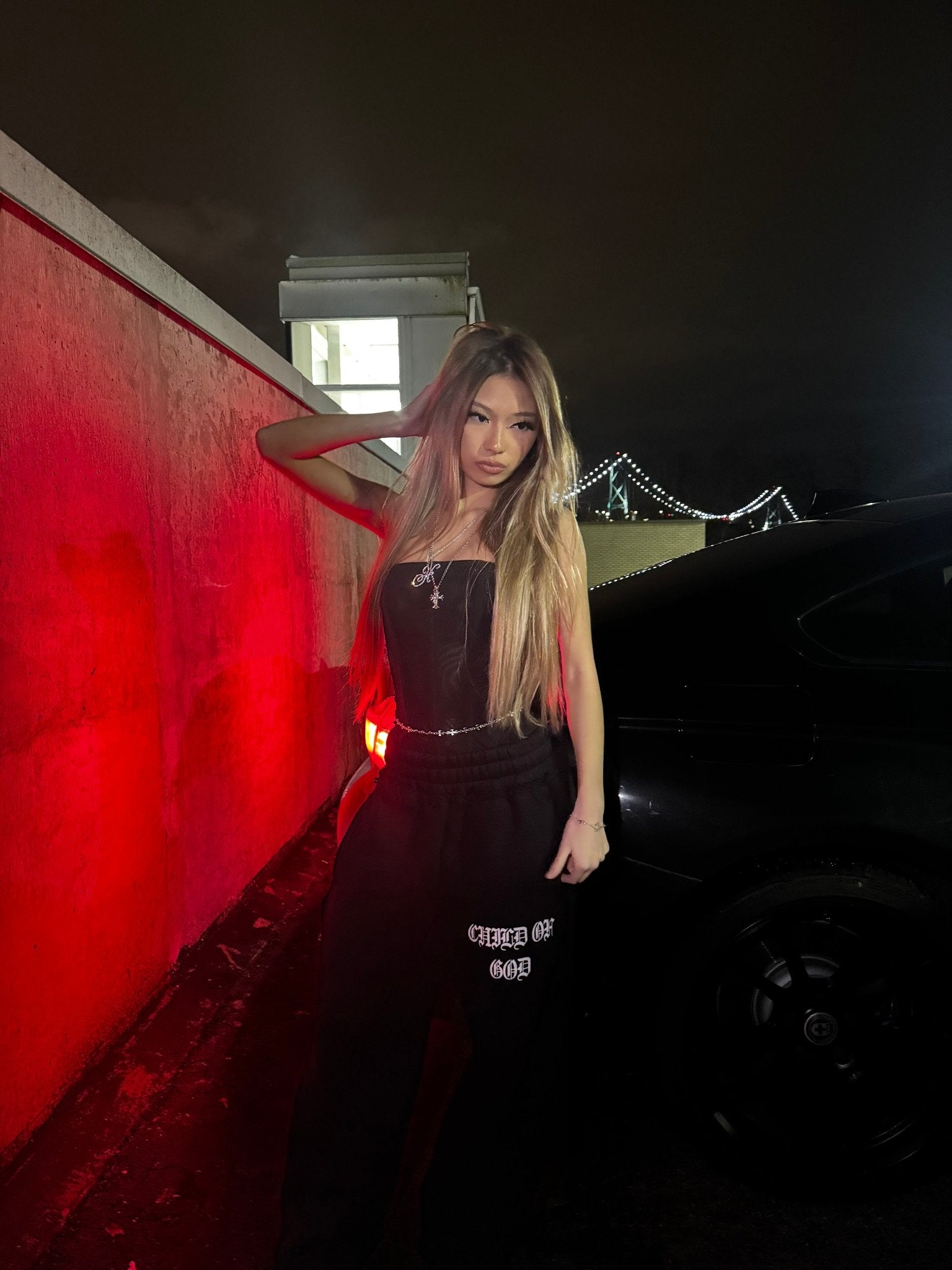 GRACE LAYER BAGGY SWEATPANTS - VOID - Prayers Avenu ​