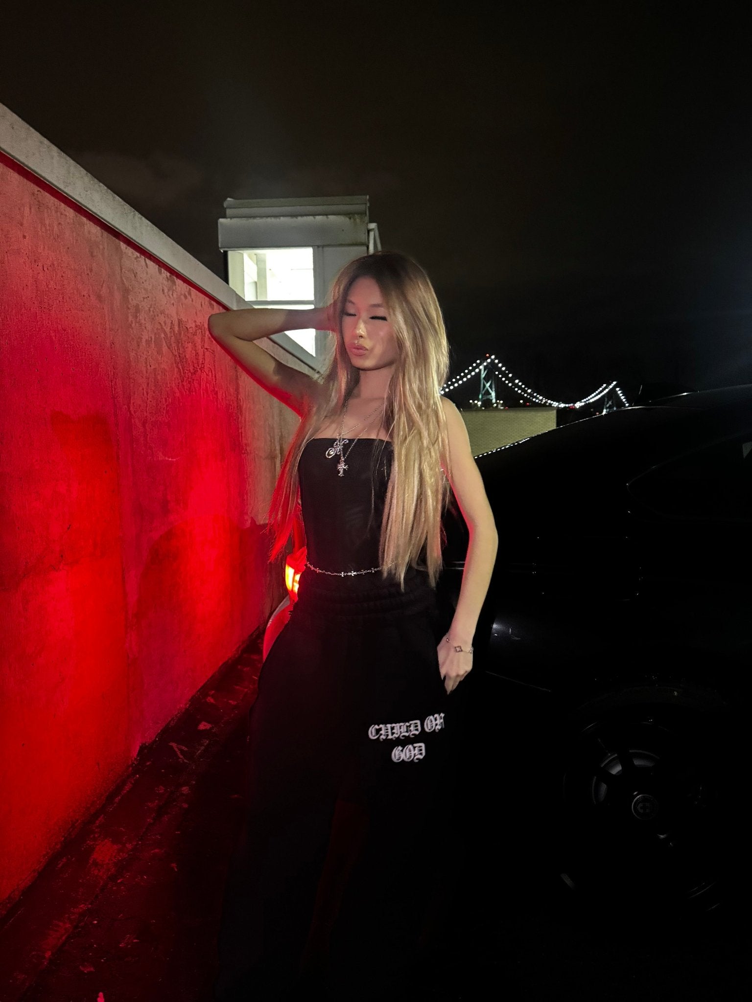 GRACE LAYER BAGGY SWEATPANTS - VOID - Prayers Avenu ​