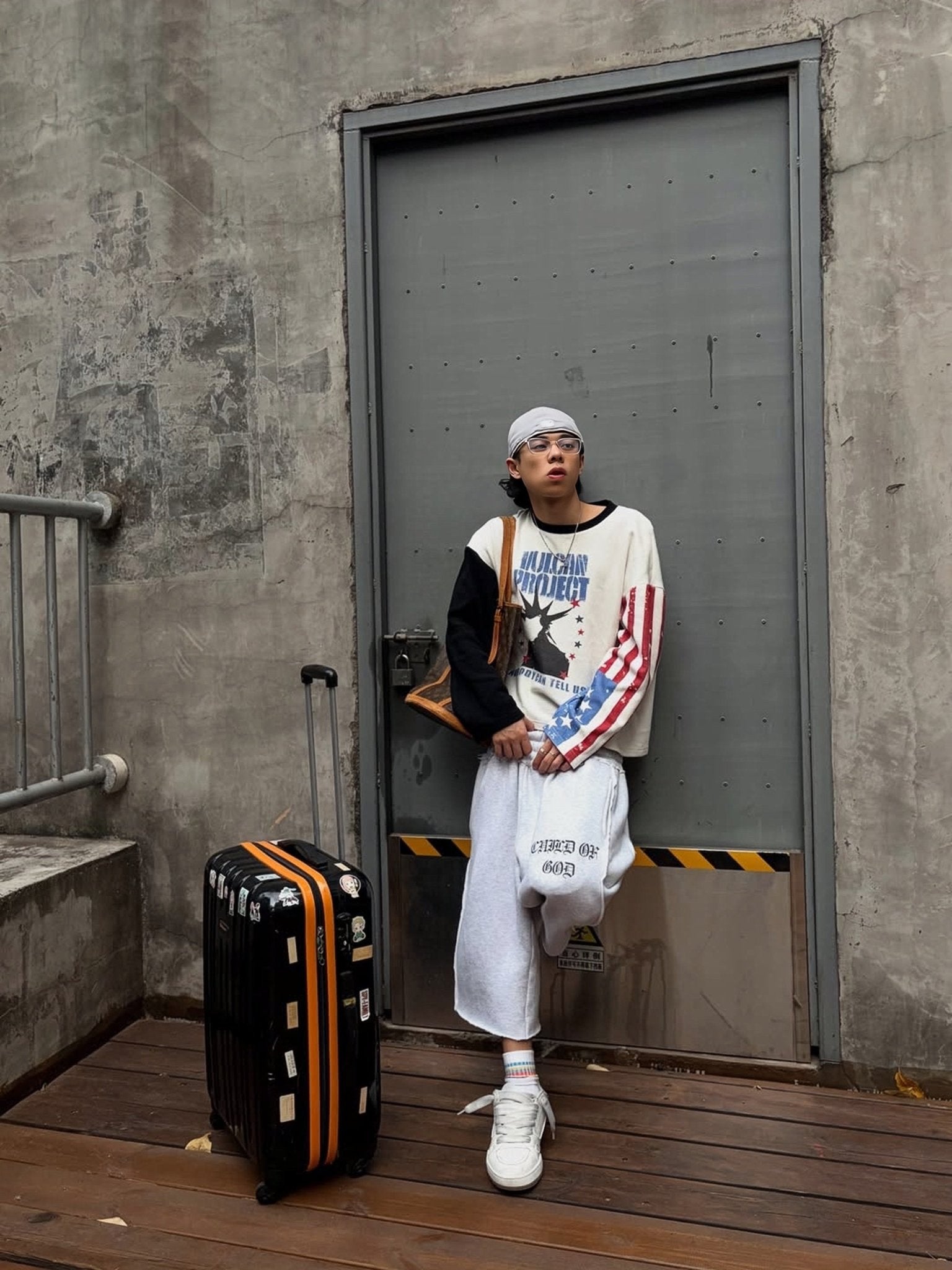 GRACE LAYER BAGGY SWEATPANTS - CLOUD - Prayers Avenu ​