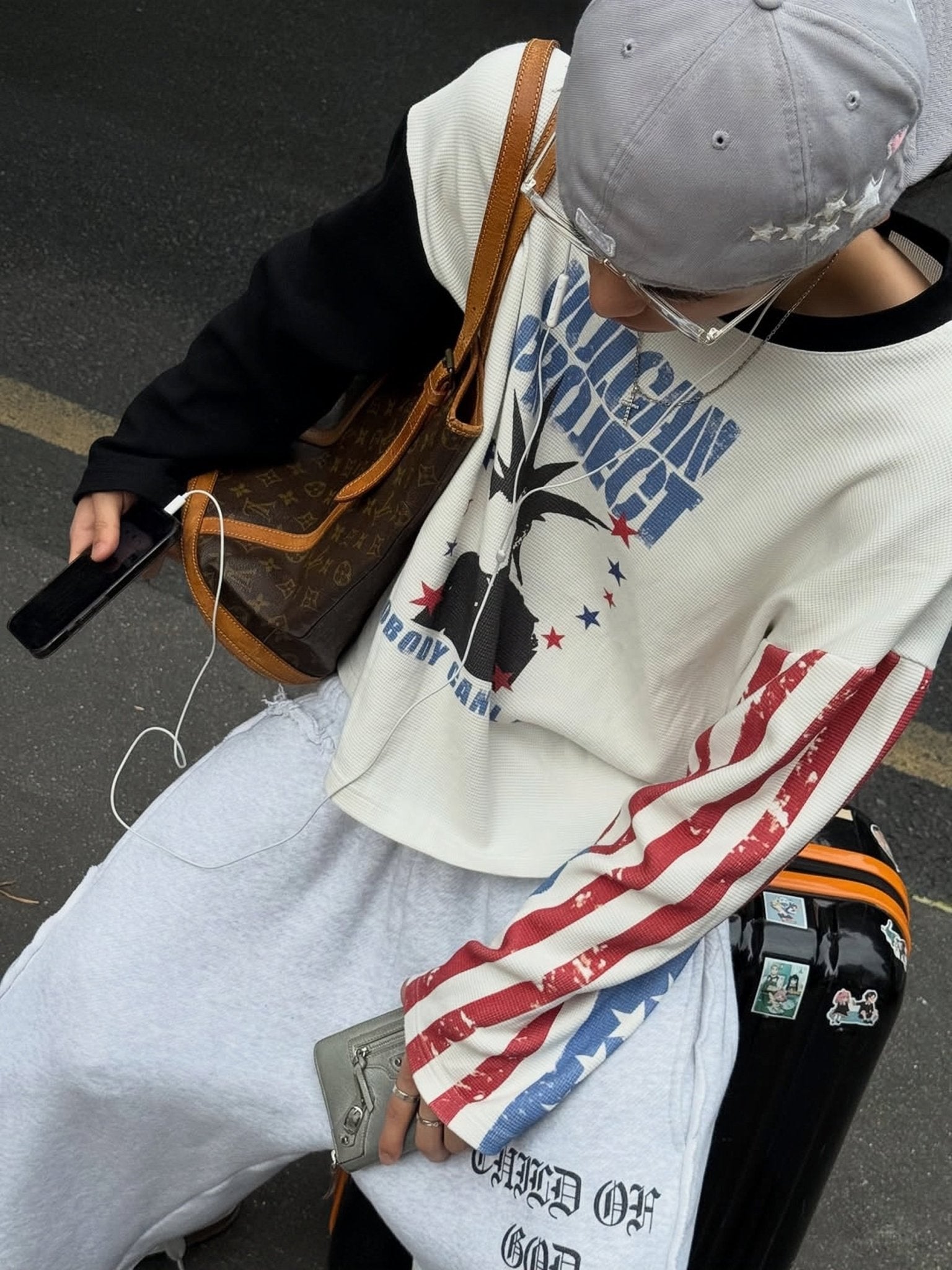GRACE LAYER BAGGY SWEATPANTS - CLOUD - Prayers Avenu ​